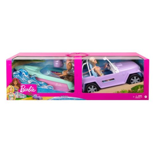 Mattel Barbie - Motorcsónak és terepjáró babákkal